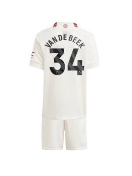 Manchester United Donny van de Beek #34 Replika Tredje Kläder Barn 2023-24 Kortärmad (+ byxor)